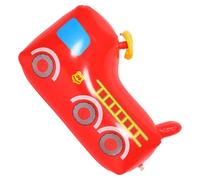 Abaodam Inflatable Fire Truck Toy for Kids Outdoor Tumbler Ride-Ages 1-4 PVC Non-Tipping Fire Car Child-Friendly Inflatable Vehicle for Backyard Play