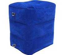 Abaodam Inflatable Foot Rest Pillow with Adjustable Height, Comfortable to Touch PVC Travel Stool for Use in Many Places, Lightweight and Portable Footrest Cushion for Airplane and Office