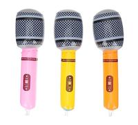 Abaodam Inflatable Microphone for Musical Party Prop Rock Star Inflatable Decor for Disco Parties Role Play Stage Performance Fun