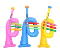 Abaodam Inflatable Trumpet Musical Instruments Set for Kids Portable Blow up Horns Party Props for Birthday Halloween Christmas Lightweight Pvc Easy Inflation