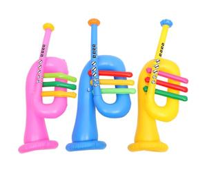 Abaodam Inflatable Trumpet Musical Instruments Set for Kids Portable Blow up Horns Party Props for Birthday Halloween Christmas Lightweight Pvc Easy Inflation