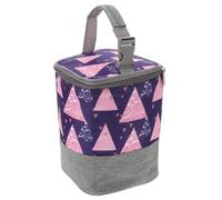 Abaodam Insulated Oxford Cloth Bottle Cooler Bag with Thermal Lining Milk Bottles Carrying Tote for Travel Outdoor Lunch Storage Practical Zipper Design for Parents