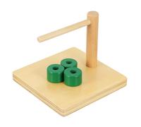 Abaodam Intelligence Development Column Rings Smooth Surface Educational Cognitive Plaything for Early Learning Montessori Style Color Sorting Sensory