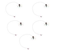 Abaodam Interactive Cat Teaser Wand Replacement Head with Realistic Fly Shaped Plastic Design for Indoor Cats, Easy Replacement and Protects Furniture, Suitable for Living Room and Bedroom