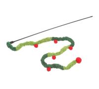 Abaodam Interactive Cat Teaser with Plush Cartoon Design for Pet Cats, Wear-resistant and Chewing Fun Kitten Teaser Wand, for Indoor Playing at Home during Christmas