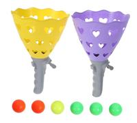 Abaodam Interactive Pop-Pass-Catch Balls Set for Boys and Girls Plastic Ball Catch Launcher with Catching Cups Outdoor Sports Toys for Children Fun Family Activity