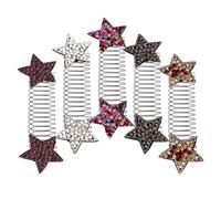 Abaodam Invisible Hair Clips 5Pcs Star Hair Pins Side Hair Comb No-Mark Plastic Comfortable to Wear for Bangs Special Occasions