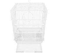 Abaodam Iron Art Bird Cage White Small Parakeet Cage Wear-resistant Portable Travel Carrier Suitable for Home Use and Outdoor Parrots