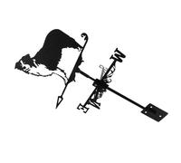 Abaodam Iron Art Dog Weathervane Wind Direction Indicator for Roof Garden Patio Durable Metal Weather Vane Shed Mount Decorative Outdoor Wind Vane for Farmers and Gardeners