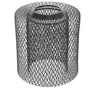 Abaodam Iron Mesh Lamp Shade Double Layer Geometric Metal Lampshade 100x110mm Matte Black Hanging Light Cover for Home Bar Ceiling Pendant