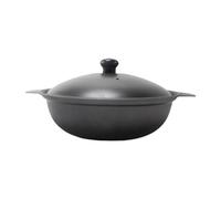 Abaodam Iron Rice Pot with Bakelite Handle for Home Use, Sturdy Cast Iron Steamer Pot for Cooking Braised Chicken and Rice in Canteens Or Kitchens