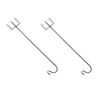 Abaodam Iron Shepherd Hooks Lightweight and Easy to Install 2pcs Yard Accessory with Delicate Appearance for Garden Lantern Hangers and Outdoor Plant Hangers for Pathways and Planters