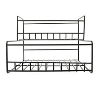 Abaodam Iron Storage Rack for Kitchen and Milk Tea Store Black Multi-functional Spice Iron Storage Rack with Easy to Clean Surface Organizer