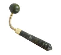 Abaodam Jade Stone Spring Massage Hammer for Acupoint Therapy, Handheld Golf Back Knock Massager, Body Meridian Tapping Tool for Neck, Shoulder, and Full-Body Relaxation