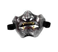 Abaodam Japanese Cosplay Mask Unique Half Face Design for Halloween Parties Comfortable Elastic Band Intricate Japanese Drama Aesthetic for Cosplay and Theatrical Events