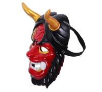 Abaodam Japanese Demon Mask Horned Tengu Full Face Samurai Cosplay Mask for Men Halloween Party Festival Reusable Easy to Clean Unique Japanese Design