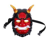 Abaodam Japanese Hannya Demon Mask Full Face Coverage for Halloween Cosplay Party Handcrafted Samurai Oni Mask with Horns Reusable and Easy to Clean Authentic Traditional Design for