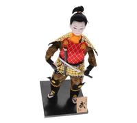 Abaodam Japanese Samurai Doll Decorative Figurine Traditional Ninja Ornament for Japanese-themed Home Authentic Tabletop Artwork Gift for Culture Enthusiasts