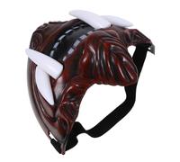 Abaodam Japanese Style Hannya Cosplay Mask Red Tush Party Prop for Halloween Stage Performing Tool with Elastic Band Comfortable Fit for Role Play Carnivals and Music Festivals