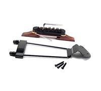 Abaodam Jazz Guitar Bridge Tailpiece Height Adjustable Black Wire Plate Rosewood Archtop Guitar Parts
