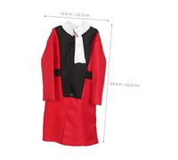 Abaodam Judge Role Play Costume with Wig Halloween Party Outfit for Career Exploration Comfortable Fit Stage Performance Dress Up Enhances Acting Skills and Confidence