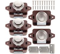 Abaodam Keyless Push Button Cabinet Latch Lock 5pcs Minimalist Design Rust Resistant Zinc Alloy and Abs Material, Easy to Install for Rv and Yacht Drawers for Furniture Use