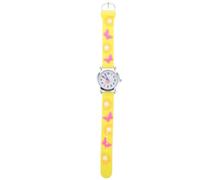Abaodam Kids Lovely Wristwatch Adjustable Soft Strap and Numbers, Cute Yellow Cartoon Flower Pattern Watch for Children, Festival
