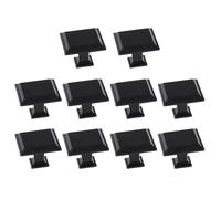Abaodam Knobs with Corrosion Resistance Aluminum Alloy Black 10pcs Square Sturdy Drawer Pull Handles Elegant Style for Cupboard and Wardrobe for Furniture Decor and Offices for Knob