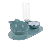 Abaodam Knock over Cat Bowl Elevated Food Feeder for Cats Raised Water Bottle Removable Design for Kitten Feeding Station Use