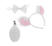 Abaodam Koala Bear Costume Cute Animal Cosplay Kit with Ear Headband Bow Tie and Tail for Christmas Halloween Stage Role Play Unisex Accessory