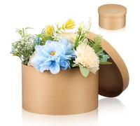 Abaodam Kraft Paper Box with Lid for Cookies and Cakes, Sturdy and Multi-functional Storage Box with Smooth Surface and Simple Design, Cake Gift or Dessert Packaging
