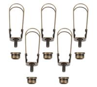 Abaodam Lamp Shade Light Bulb Holder Adapter 5Pcs Metal Clips Antique Copper for Hanging Lights and Decorative Candle Lampshades