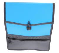 Abaodam Large Capacity Blue Canvas Document Folder with Zipper, Portable and Stylish File Organizer Bag for Business People, Conveniently Holds A4 Documents and Important Contracts
