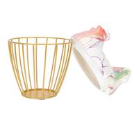 Abaodam Large Capacity Hen Shape Metal and Ceramic Egg Basket for Kitchen Storage, Sturdy Household Egg Holder Suitable for Vegetables and Fruits, for Kitchen and Moving into Random Color