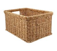Abaodam Large Capacity Plastic Home Basket with Imitation Rattan Weaving, Sturdy Dirty Clothes Basket Suitable for Laundry and Kitchen Storage