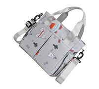 Abaodam Large Capacity Waterproof Nursery Organizer for Babies Cartoon Gray for Mothers Go Stroller Accessory Baby Supply Station
