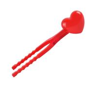 Abaodam Large Heart-shaped Snow Ball Maker Clip Clamp for Outdoor Snow Tool for Fun Fights Red Mold for Boys