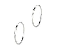 Abaodam Large round Hoop Earrings for Women, Copper Silver Colour, Anti-allergic with Polishing Technology, Simple Fashion Style Suitable for Female Chic Jewelry