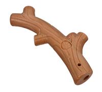 Abaodam Large Sturdy Dog Chew Antler Bone Shape with Wood Fiber Material, Interactive Tough Chew for Aggressive Chewers, Yellow Realistic Branch for Medium and Large Dogs