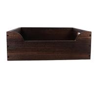 Abaodam Large Wood Cat Litter Box for Indoor Cats Open Design with Raised Edges Easy Cleaning and Assembly Suitable for Kittens 17.68x12.58x6.13in