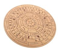 Abaodam Large Wooden Linden Pendulum Answer Board for Divination with Crystal Energy, Natural Wood Divination Prop for Home and Party Fortune Telling