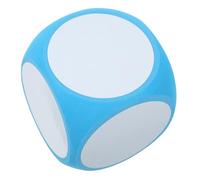 Abaodam Large Writable DIY Foam Dice Blue for Party Games Classroom Teaching Educational Props with Erasable Surface Rounded Corners for Fun Interactive Activities and Math Exercises