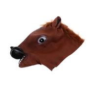 Abaodam Latex Horse Head Mask for Adults Reusable Animal Headgear with Breathable Ventilation Comfortable Fit Halloween Costume Accessory for Farm-themed Parties Cosplay Holiday Events