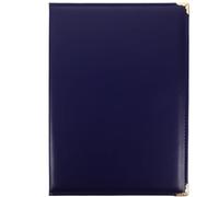 Abaodam Leather Certificate Holder Blue Smooth Edges A4 Paper Document Cover Suitable for Graduation and Marriage Certificates