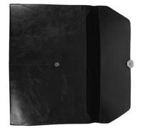 Abaodam Leather Portfolio Folder A4 Document Organizer Bag Portable File Storage with Large Capacity for Office and Travel