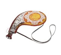 Abaodam Leather Water Bag Wine Bag Water Canteen Portable Ancient China Style Flask 30cm Leak-Proof Wear-Resistant for Outdoor Activities