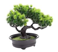 Abaodam Lifelike Artificial Pine Tree Potting Plant in Green Plastic Material, Easy to Clean and Care, for Model Rooms and Restaurants Indoor Decoration