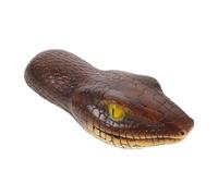 Abaodam Light Brown Floating Snake Head Ornament with Anti-uv Coating Lightweight Decoration for Garden Pool and Outdoor Use Easy to Clean Miniature Reptile Figure Enhancing Ambiance