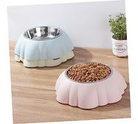Abaodam Light Green Stainless Steel Pet Bowl Non Slip Double Feeding Basin for Dogs and Cats Eco Friendly Smooth Surface Stable Design to Prevent Overturning Easy to Clean Durable Feeder