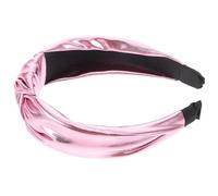 Abaodam Light Pink Glitter Sequin Knotted Headband for Women and Soft Fabric Non-slip Hair Accessory Stylish Solid Color Facewashing and Fashion Headband for Valentine and Thanksgiving